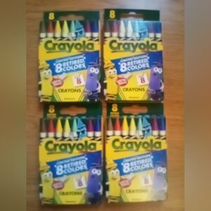 4 8ct Boxes Crayola Crayons 8ct Limited Edition Retired Colors